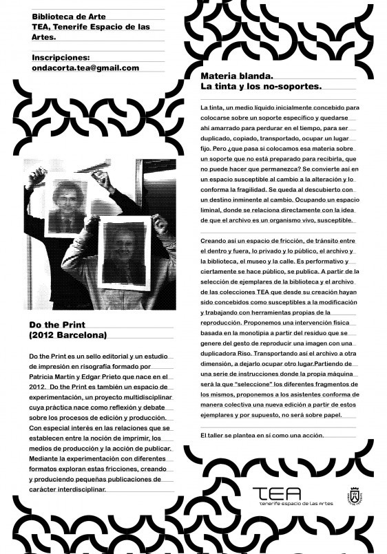 Taller 'Materia blanda. La tinta y los no-soportes'