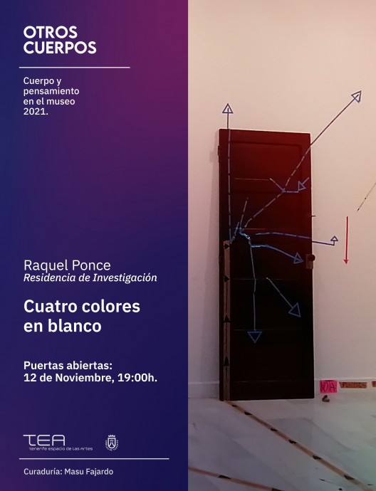 Cuatro colores en blanco