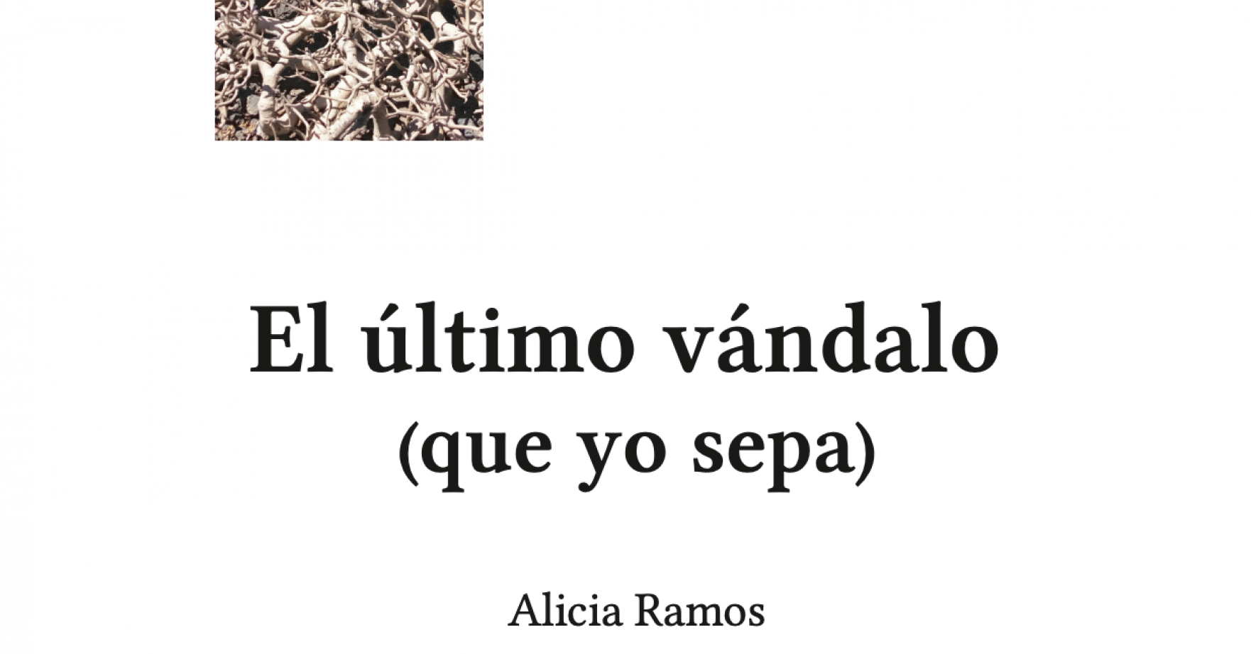 'El último vándalo (que yo sepa), de Alicia Ramos