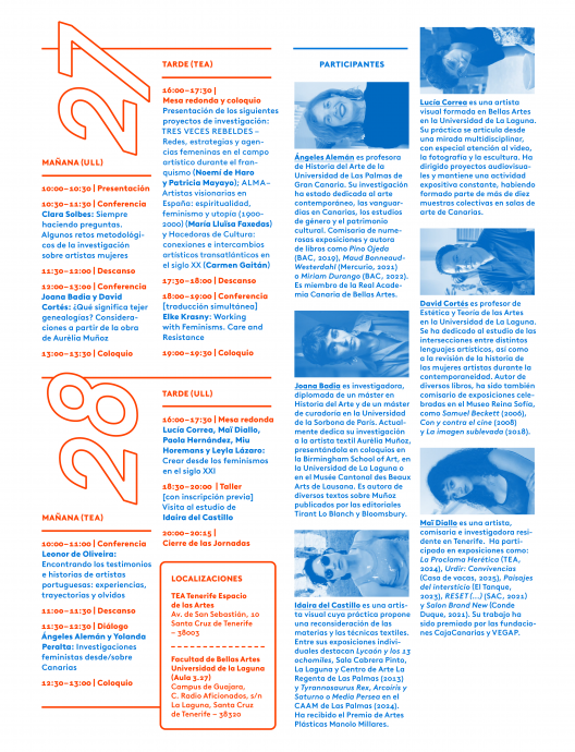 Jornadas 'Metodologías feministas en la investigación y la creación artísticas'