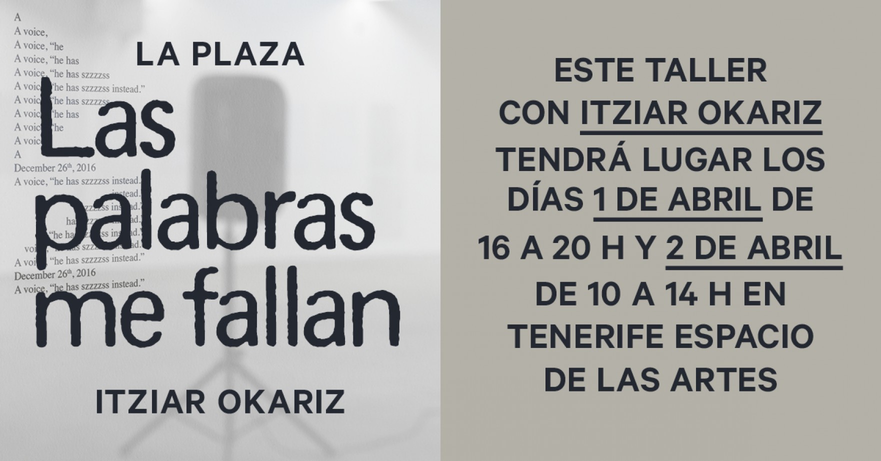 'Las palabras me fallan', por Itziar Okariz