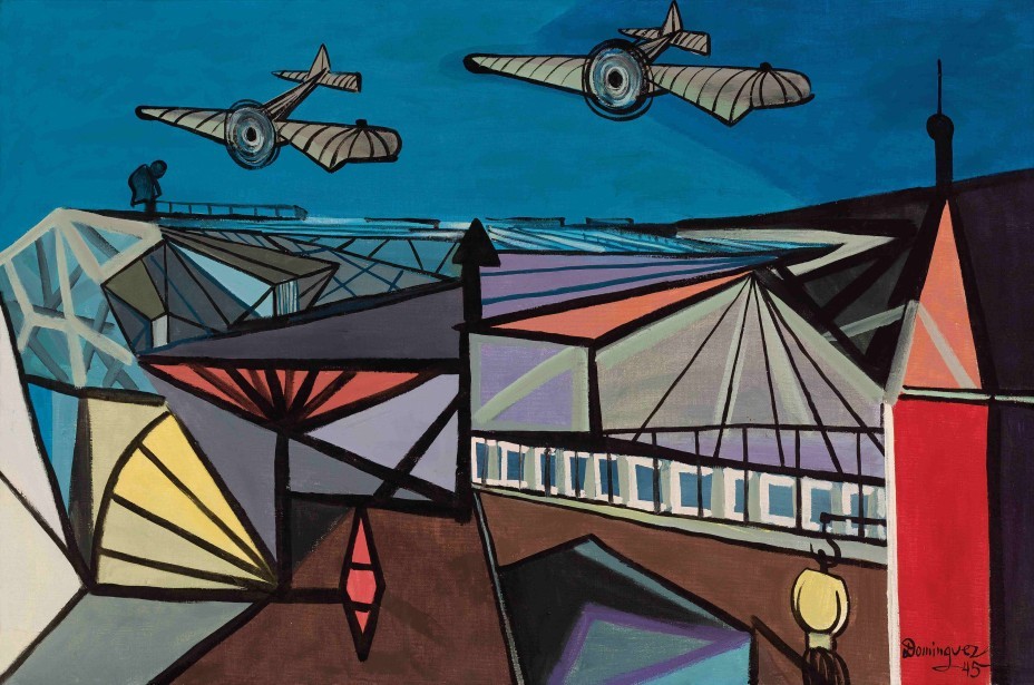 Óscar Domínguez. 'Aviones' (1945). Óleo sobre lienzo. Colección TEA