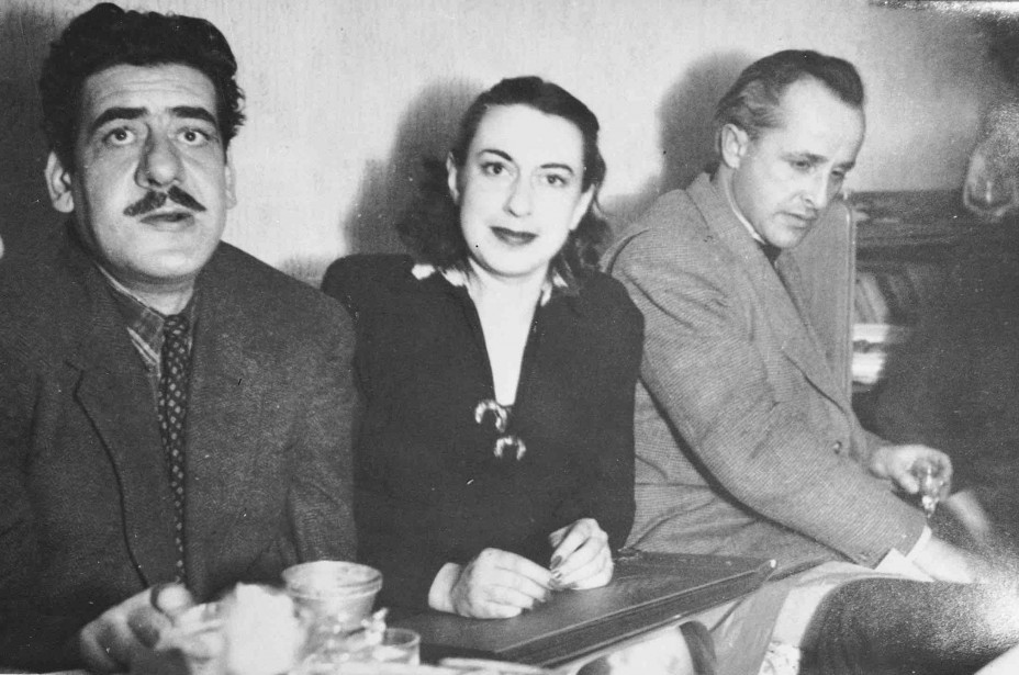 Óscar Domínguez, Maud Bonneaud y Jara Solç, 1947.