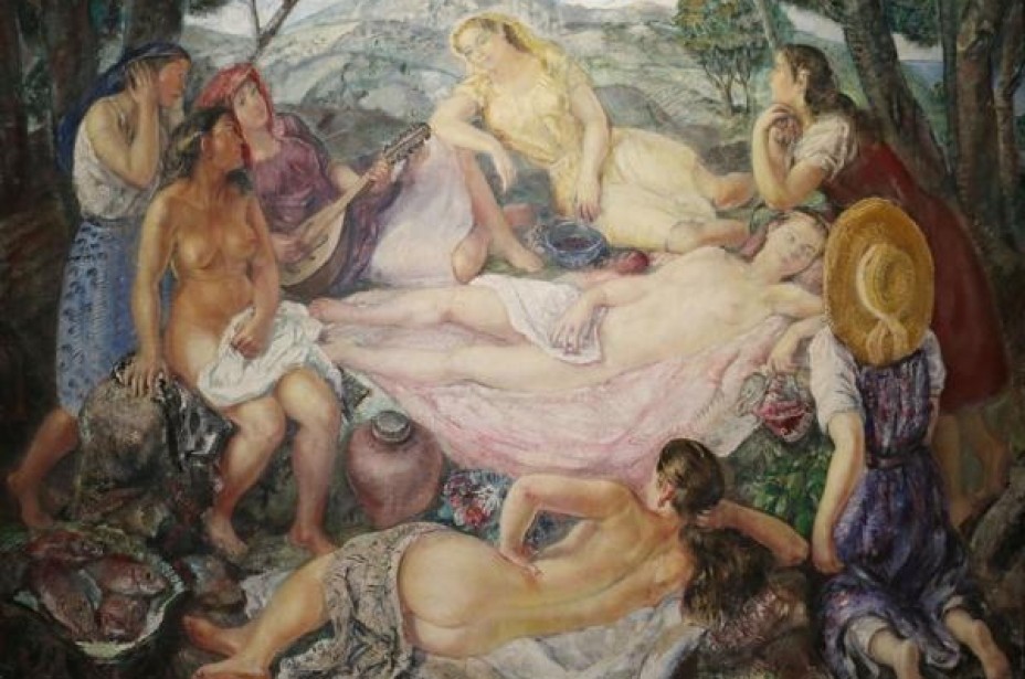 José Aguiar. La pastoral (1945). MUBEA Gran Canaria Museo de Bellas Artes