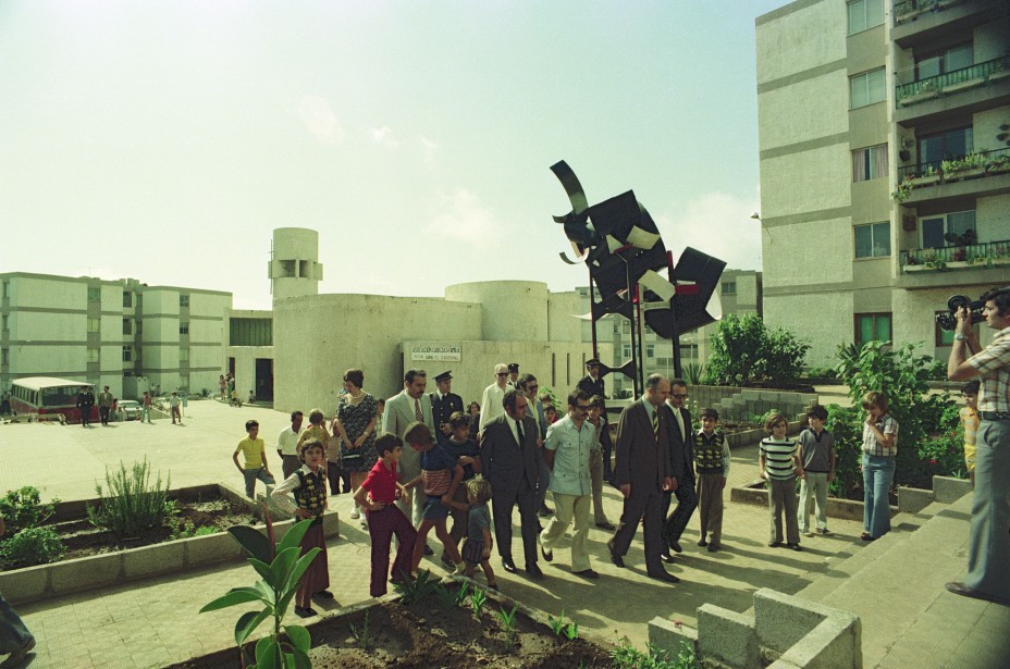 Antonio Rueda. Acto de inauguración del parque infantil en el barrio de El Cardonal (1974). Fondo fotográfico Antonio Rueda Colección Archivo Municipal de La Laguna