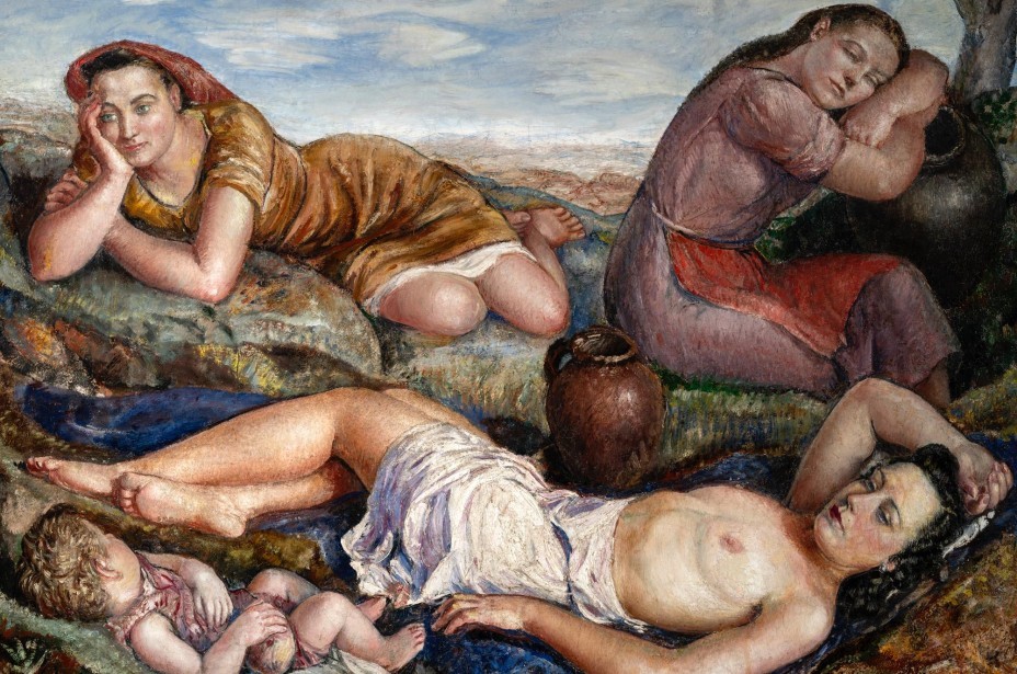 José Aguiar. Tres mujeres y niña (1945. Colección particular