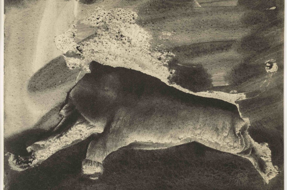 Serie "Grisou. Le lion - la fenêtre" (GLM, 1937) [JLM, 1990] Álbum de dieciséis decalcomanías automáticas de interpretación preconcebida.